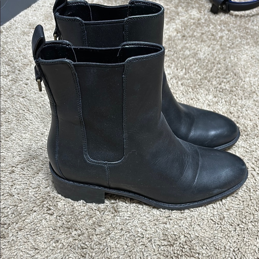 Cole Haan Black Leather Ankle Boots
